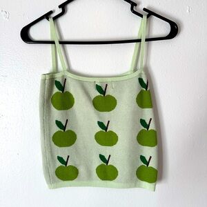 Green apple sweater top